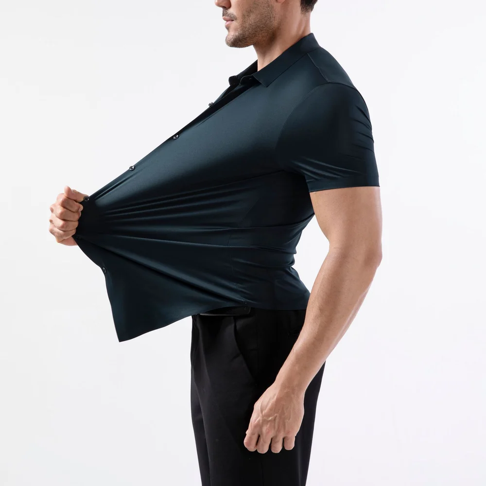 Men's 16-Way Stretch Slim Fit Dress Shirt - Wrinkle-Free