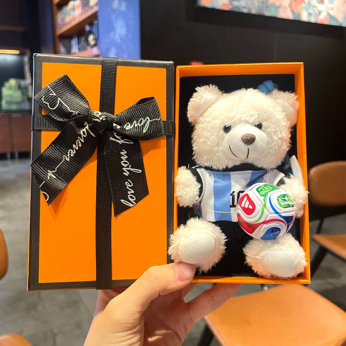 World Cup Star Plush Bear Keychain