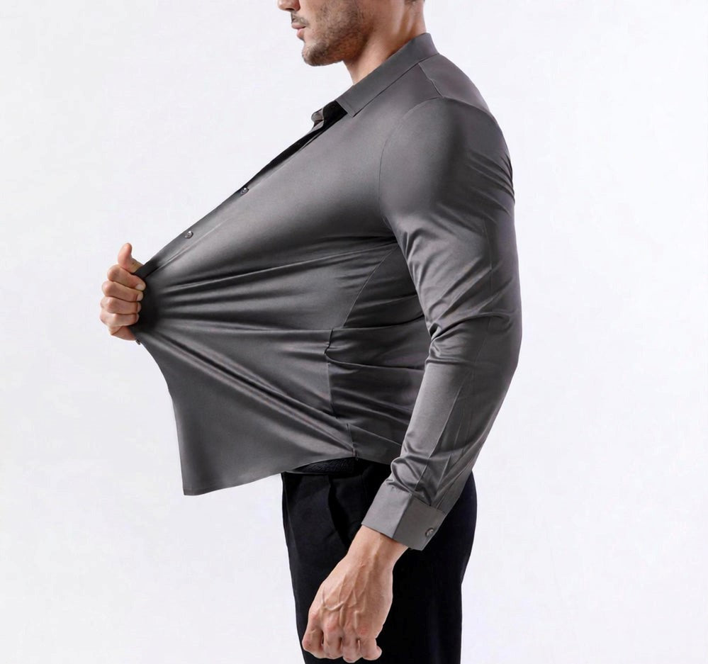 Men's 16-Way Stretch Slim Fit Dress Shirt - Wrinkle-Free