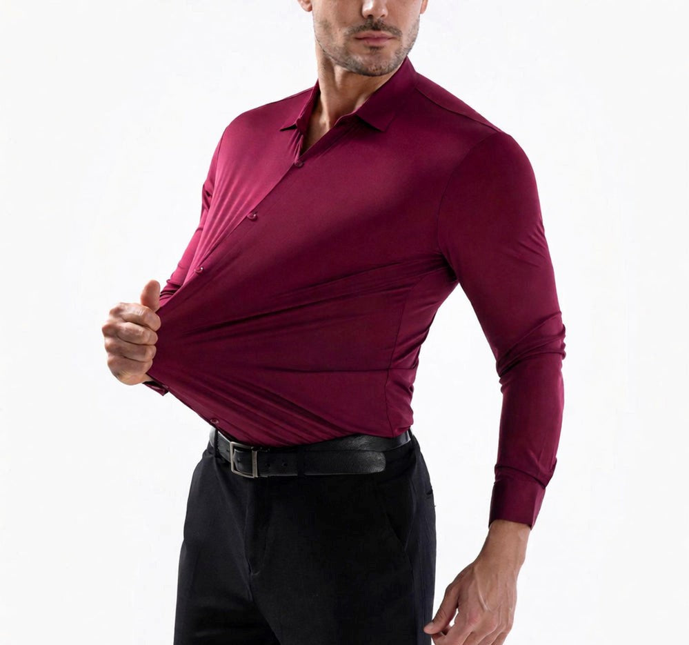 Men's 16-Way Stretch Slim Fit Dress Shirt - Wrinkle-Free