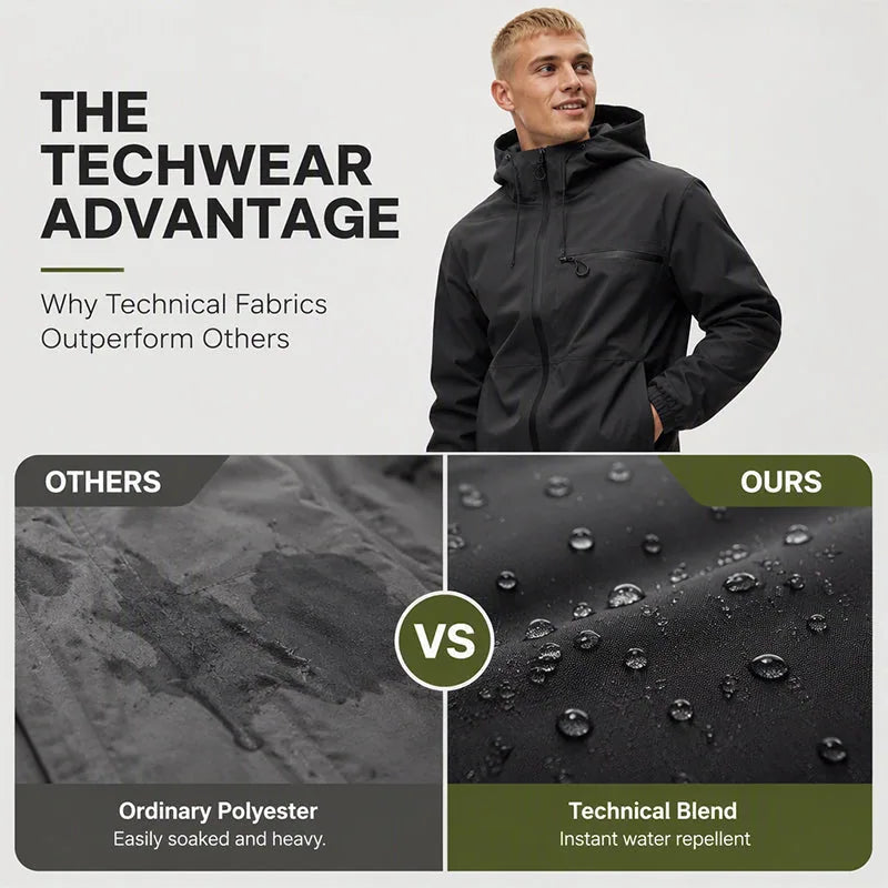 Waterproof Hooded Techwear Jacket