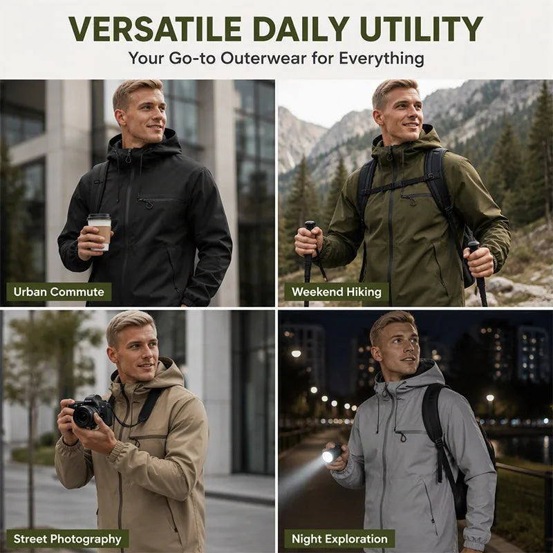 Waterproof Hooded Techwear Jacket