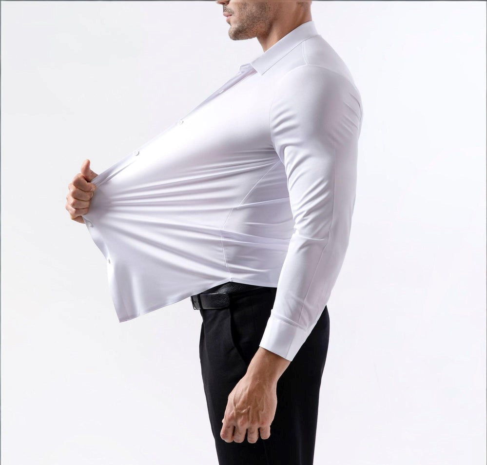 Men's 16-Way Stretch Slim Fit Dress Shirt - Wrinkle-Free