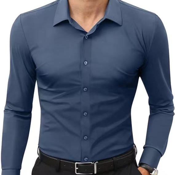 Men's 16-Way Stretch Slim Fit Dress Shirt - Wrinkle-Free