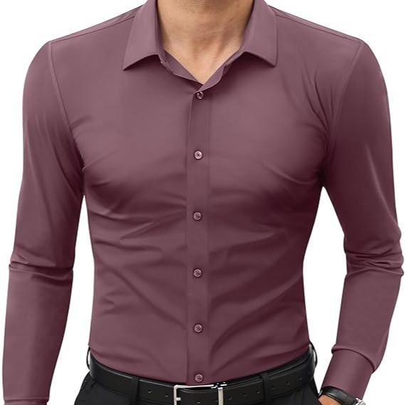 Men's 16-Way Stretch Slim Fit Dress Shirt - Wrinkle-Free