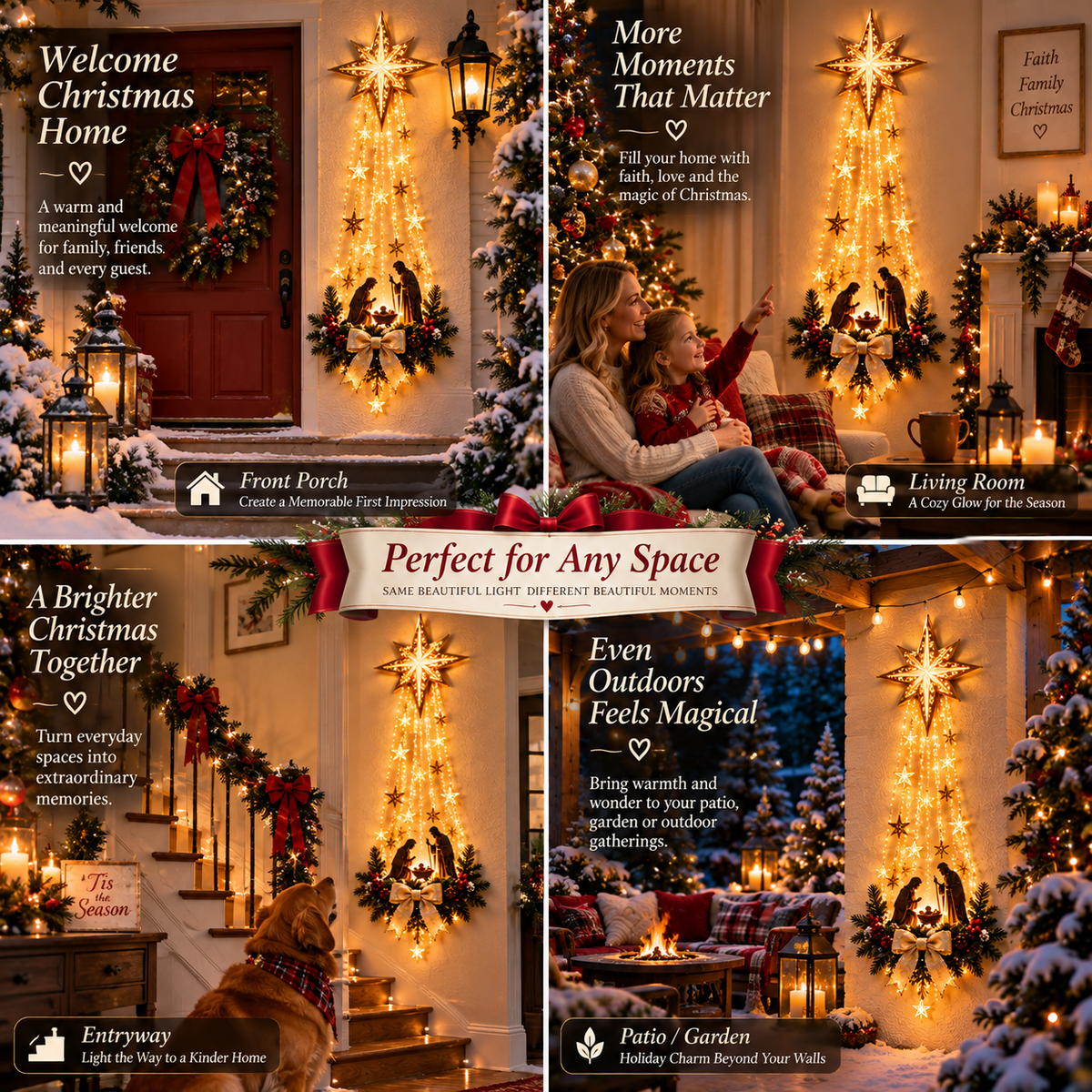 ✨Last Day 50% OFF✨✝️ Bethlehem Star™ – Lighted Nativity Wall Decor