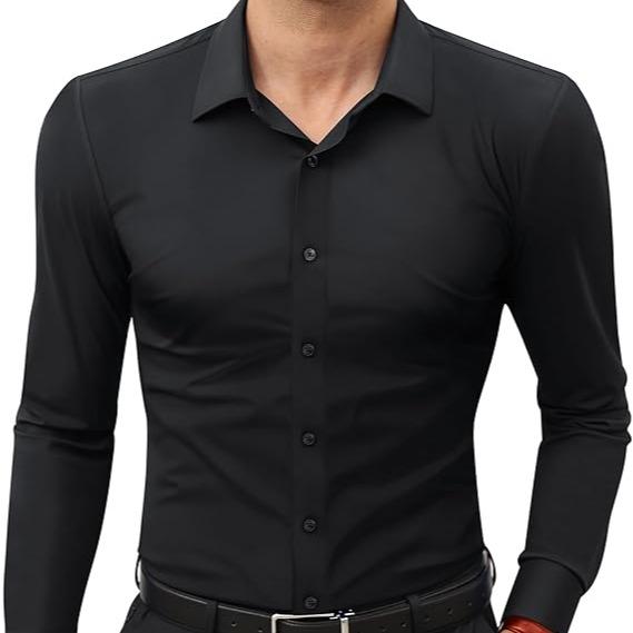 Men's 16-Way Stretch Slim Fit Dress Shirt - Wrinkle-Free