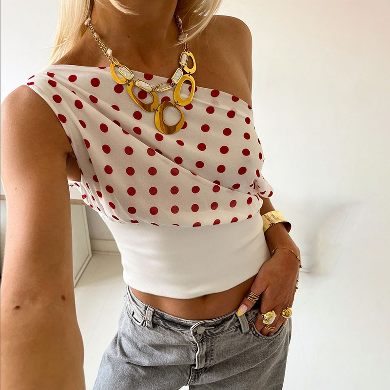 Dapper Dot Brown White Top