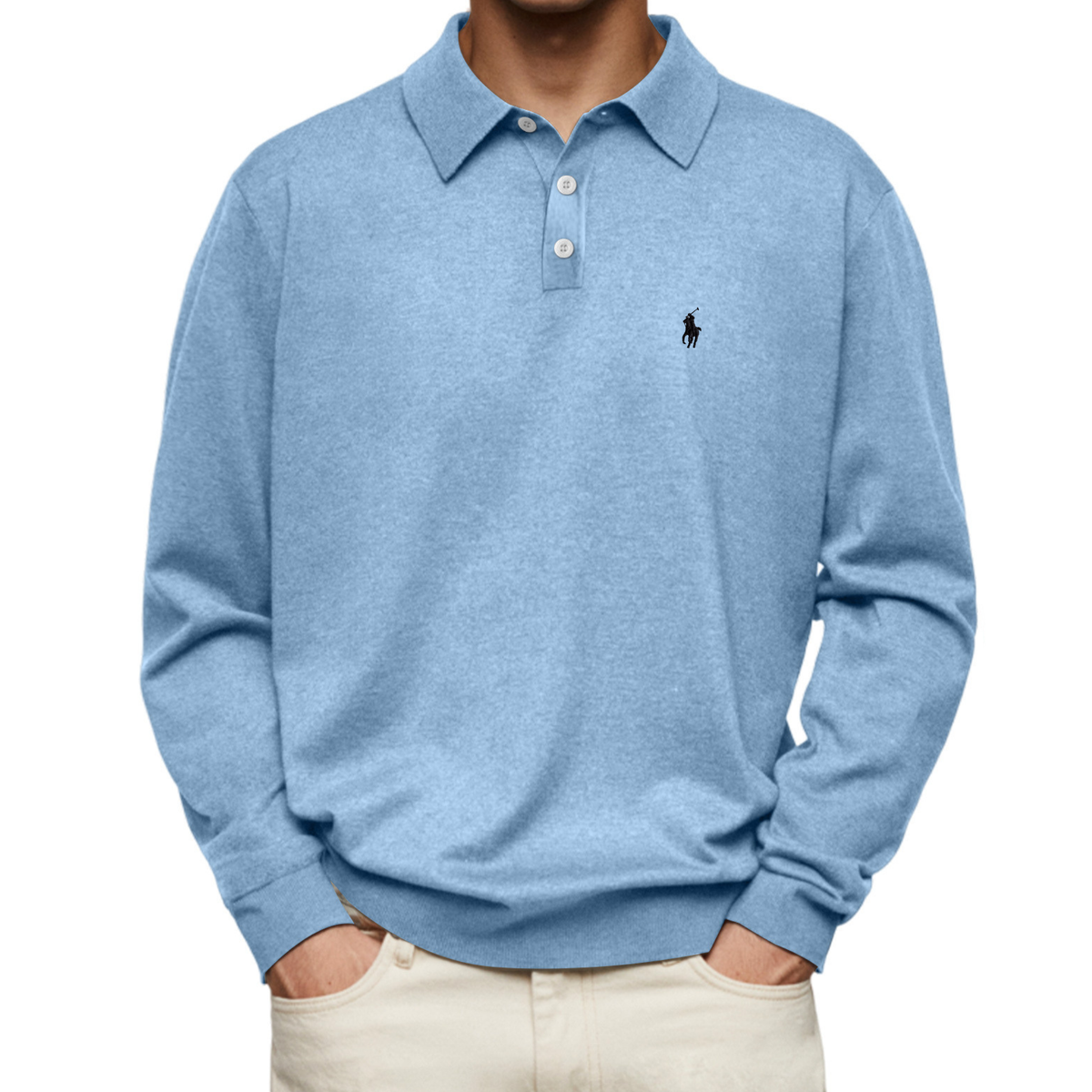 Men’s Premium Long-Sleeve Polo Shirt