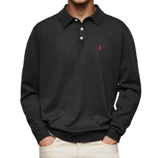 Men’s Premium Long-Sleeve Polo Shirt