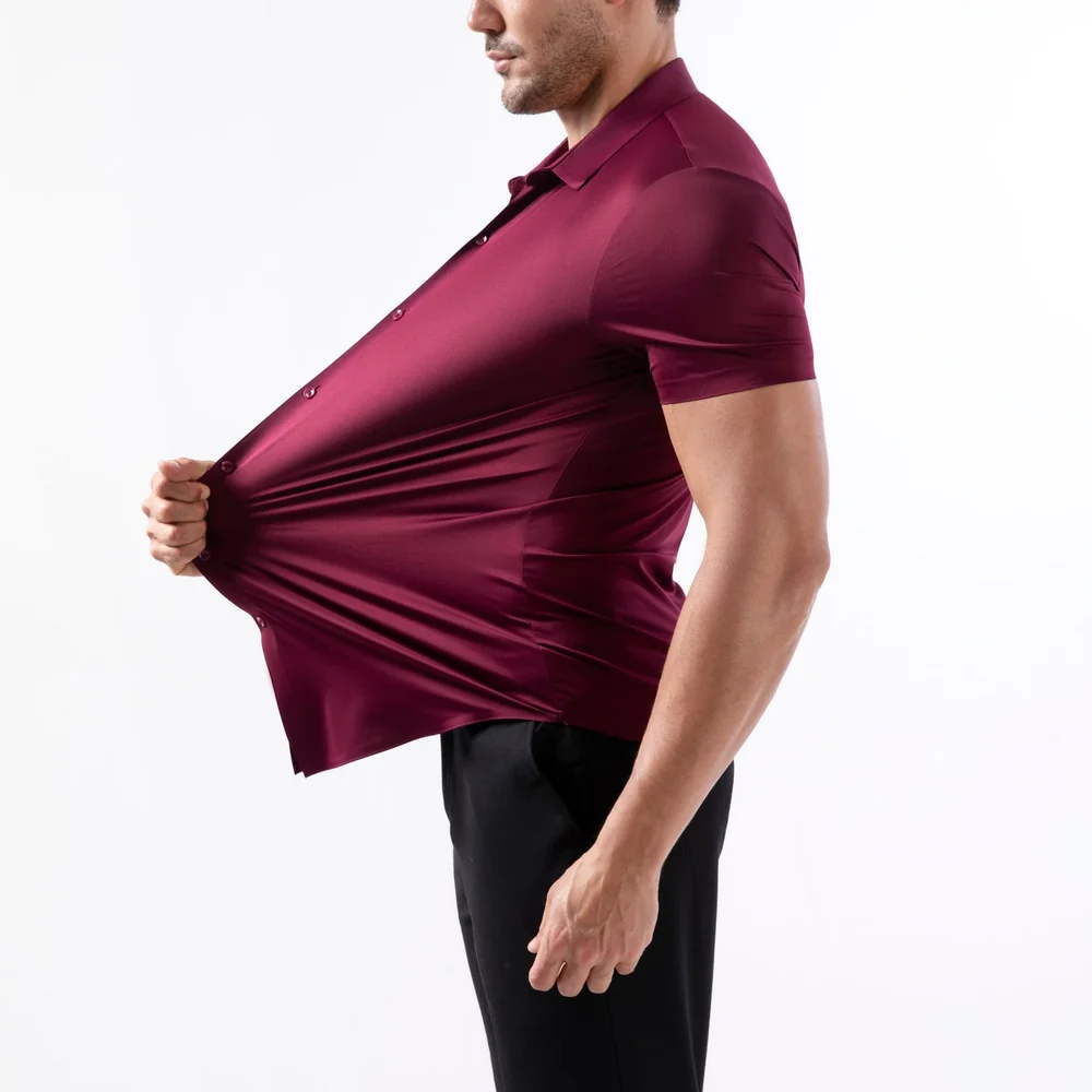 Men's 16-Way Stretch Slim Fit Dress Shirt - Wrinkle-Free