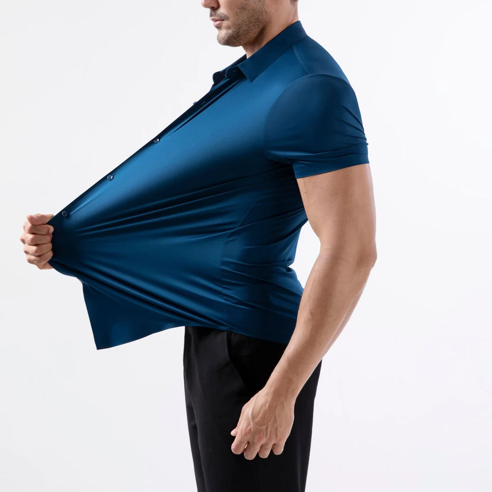 Men's 16-Way Stretch Slim Fit Dress Shirt - Wrinkle-Free