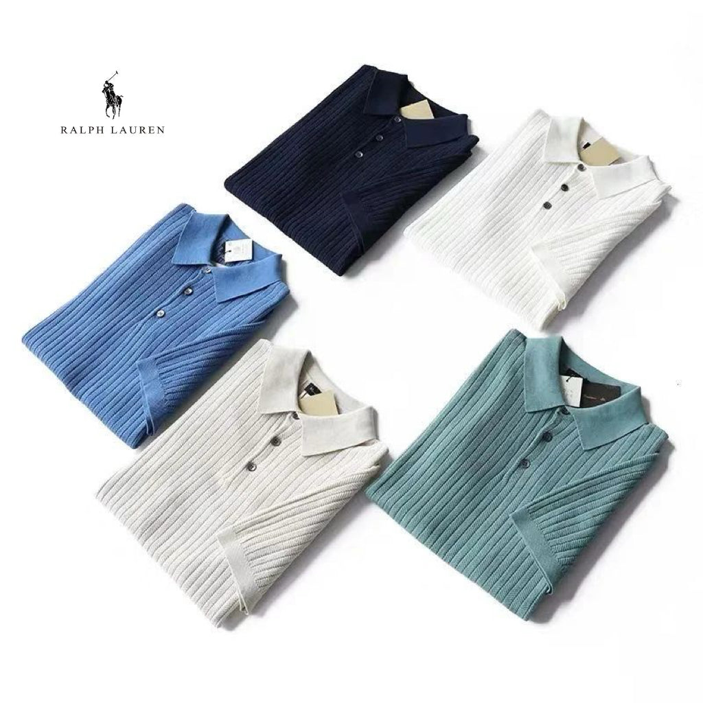 Men's Comfort Knit Casual Polo Shirt