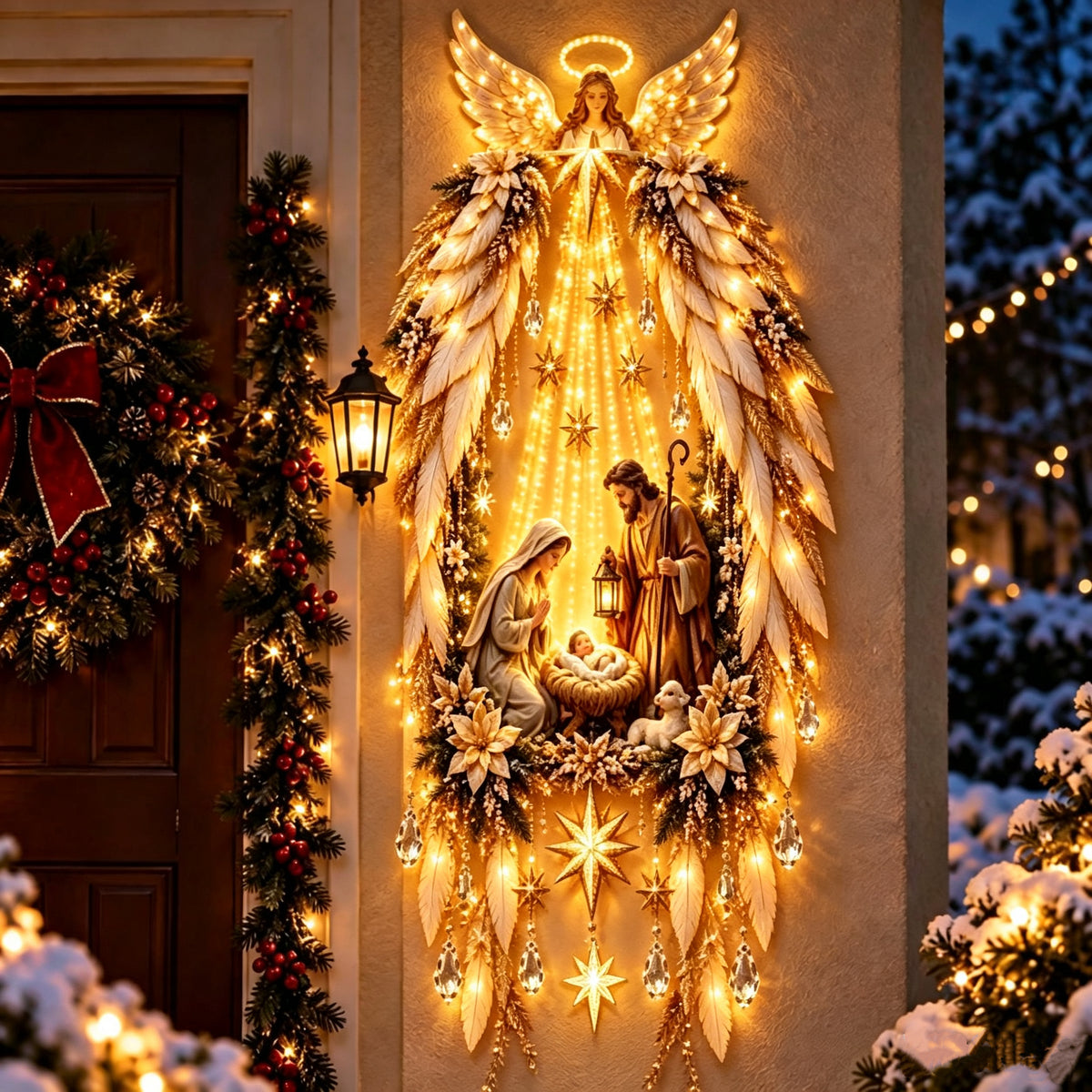 ✨Last Day 50% OFF✨✝️ Bethlehem Star™ – Lighted Nativity Wall Decor