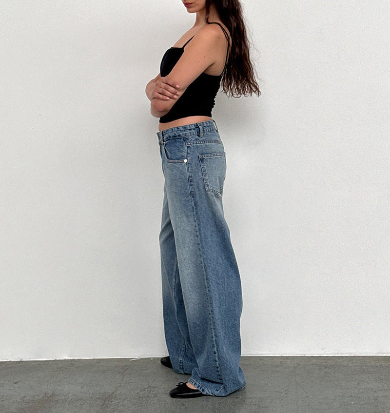 Women’s Low-Rise Vintage Wide Leg Jeans