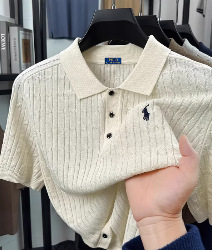 Men's Premium Knit-neck Polo Shirt