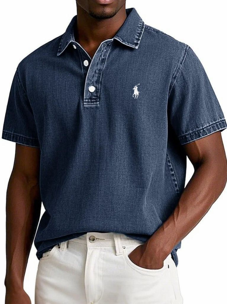 Luxury Solid Vintage Polo Shirt
