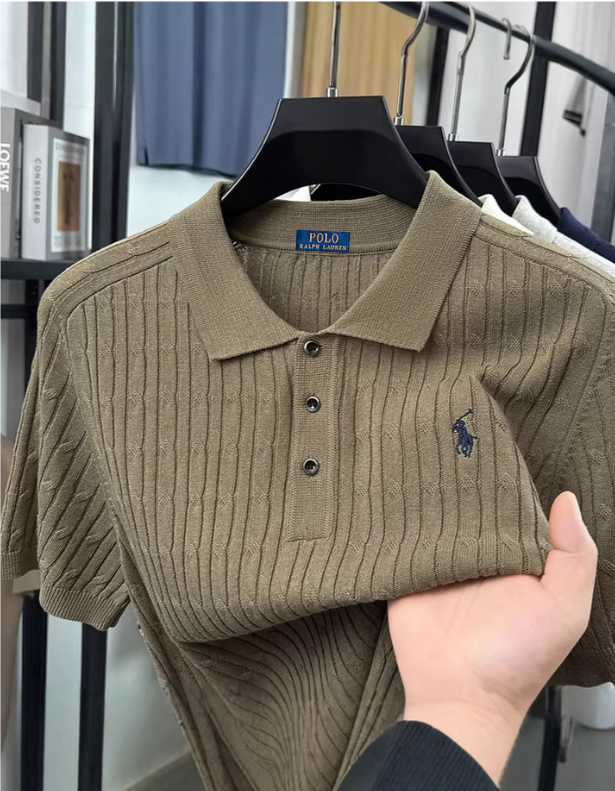 Men's Premium Knit-neck Polo Shirt