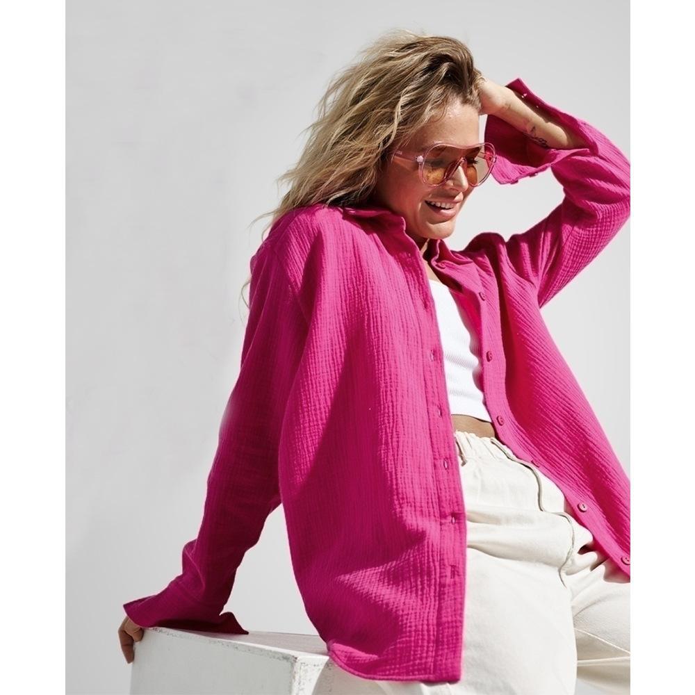 Versatile Comfort: Short or Oversized Muslin Blouse
