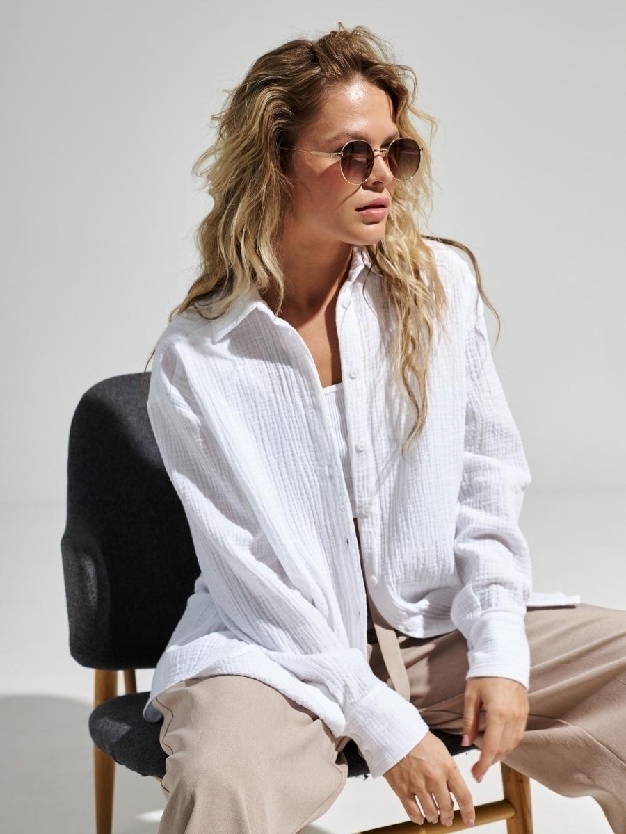 Versatile Comfort: Short or Oversized Muslin Blouse