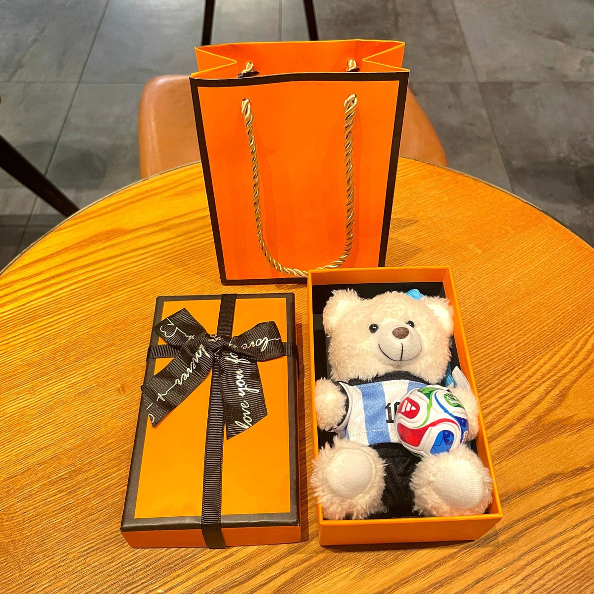World Cup Star Plush Bear Keychain