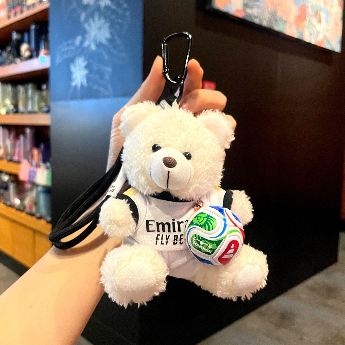 World Cup Star Plush Bear Keychain