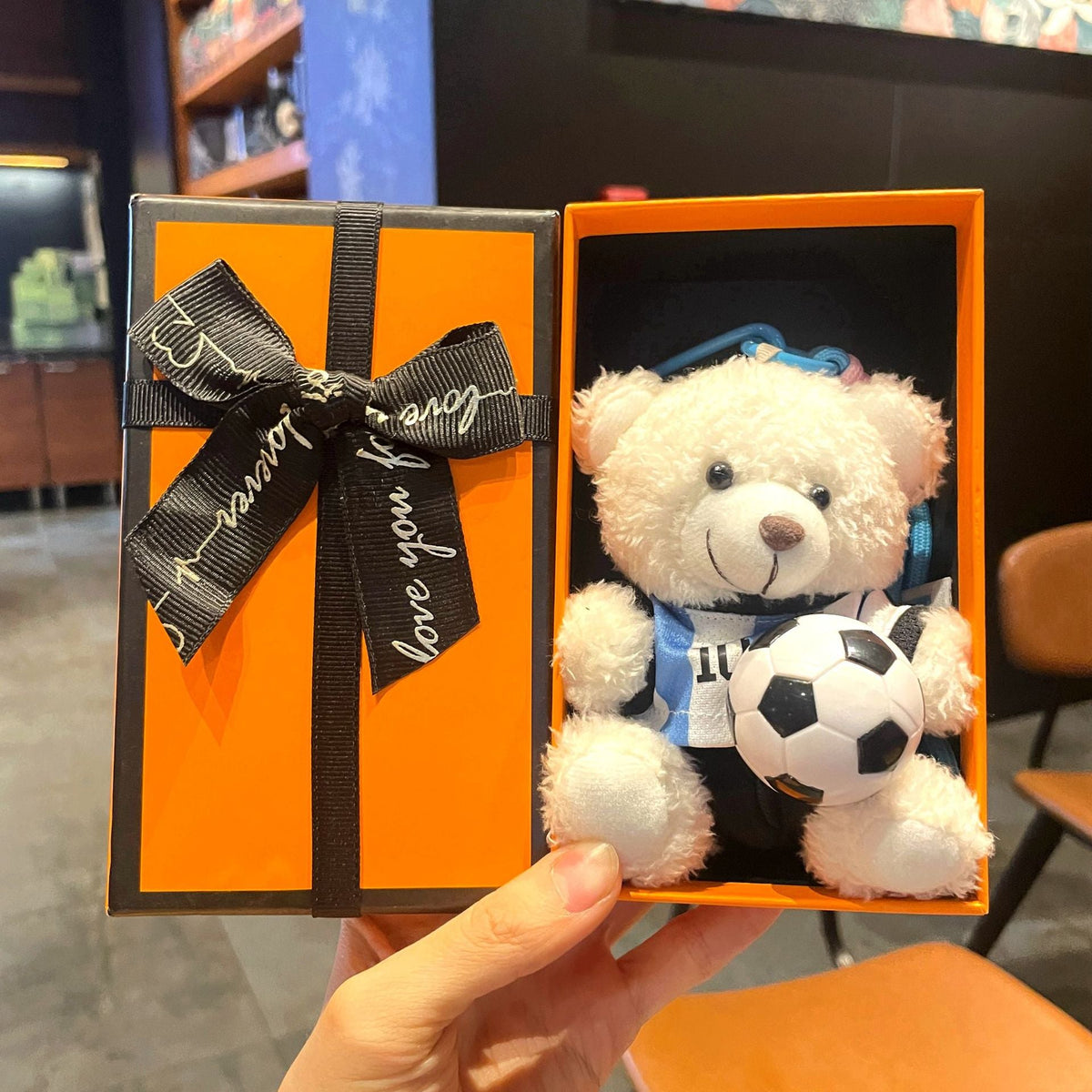 World Cup Star Plush Bear Keychain