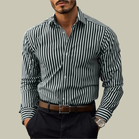 Premium Striped Button-Down Shirt
