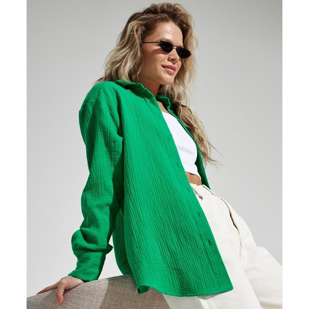 Versatile Comfort: Short or Oversized Muslin Blouse