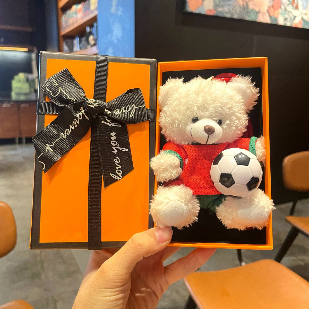 World Cup Star Plush Bear Keychain