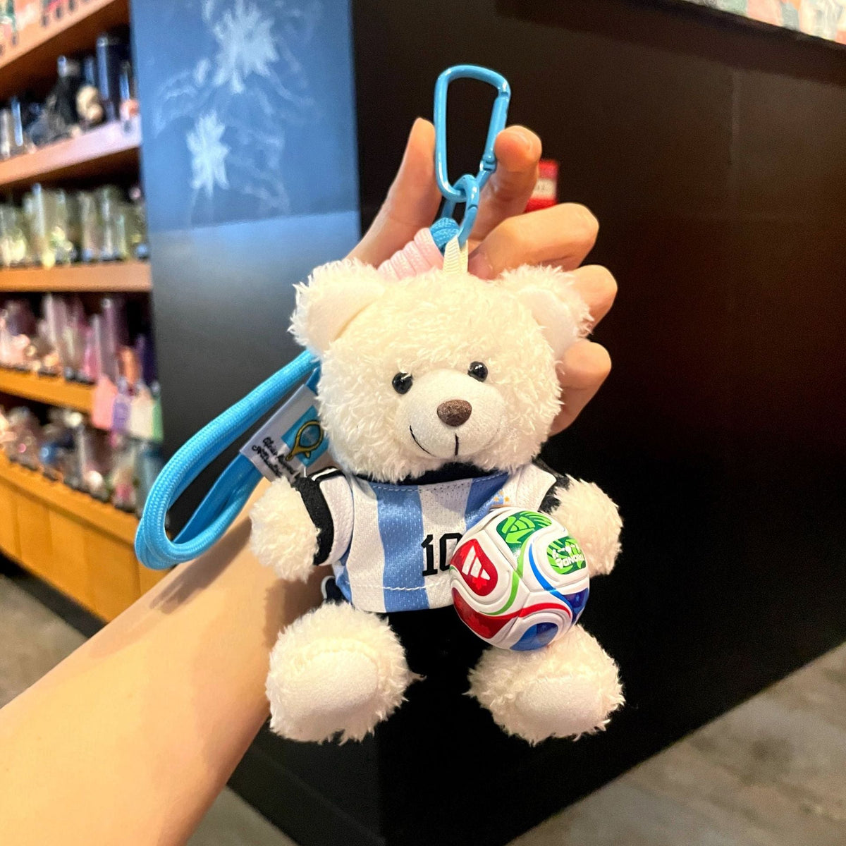 World Cup Star Plush Bear Keychain