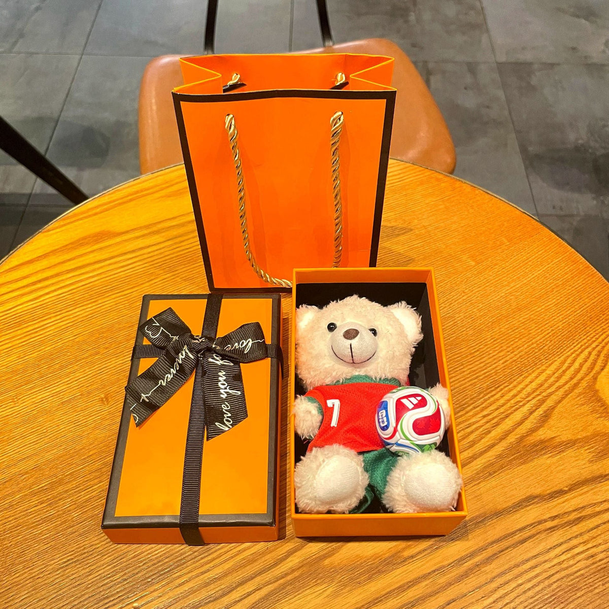 World Cup Star Plush Bear Keychain