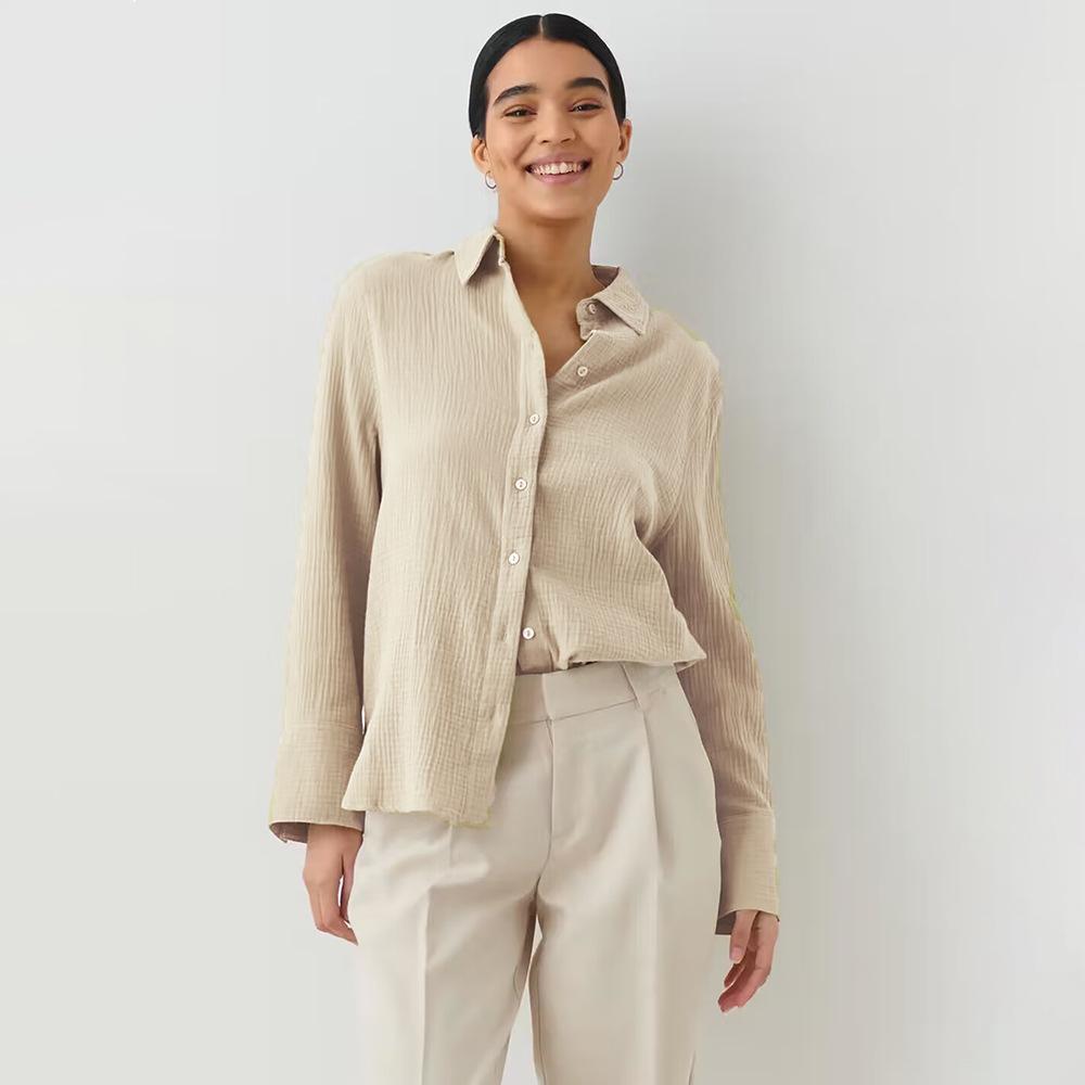 Versatile Comfort: Short or Oversized Muslin Blouse