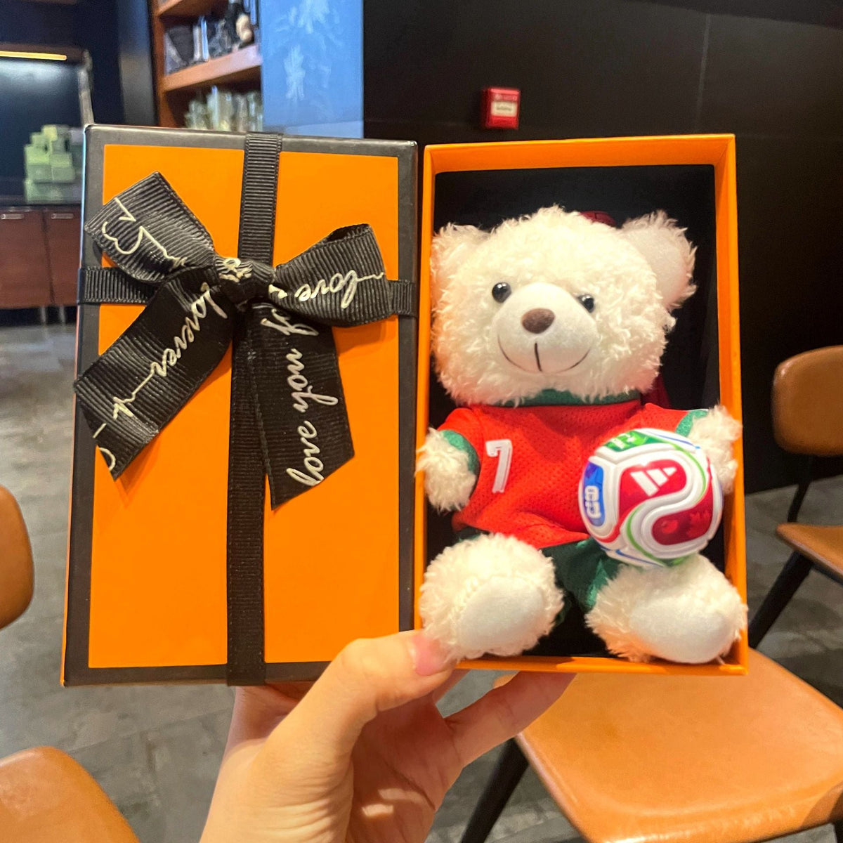 World Cup Star Plush Bear Keychain