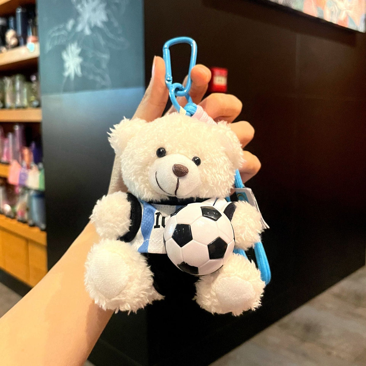 World Cup Star Plush Bear Keychain