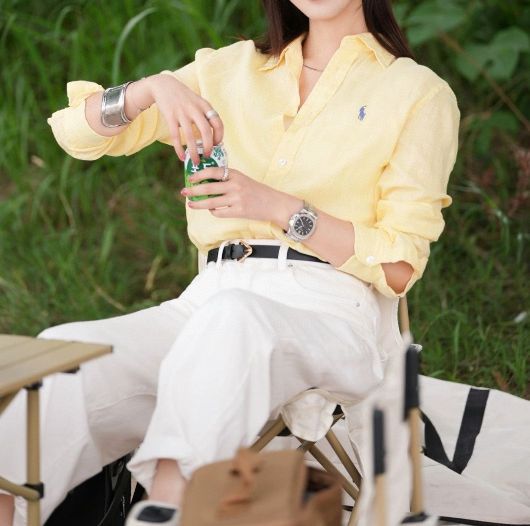 Women's Classic Linen Button-Down Shirt