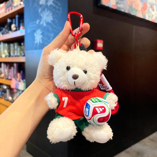 World Cup Star Plush Bear Keychain