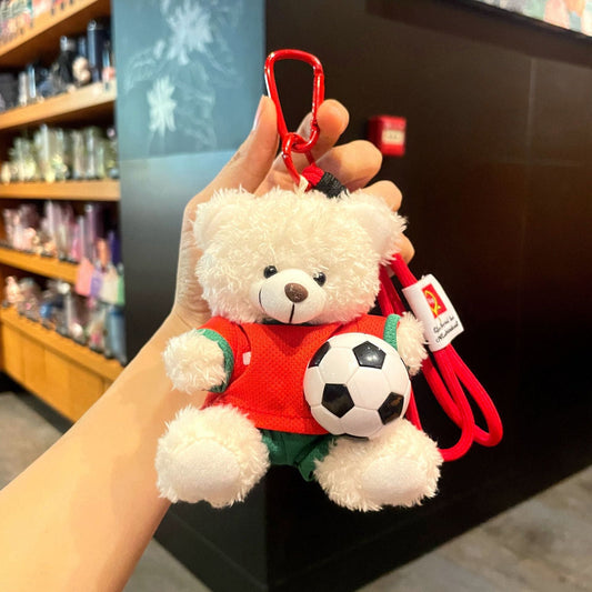 World Cup Star Plush Bear Keychain