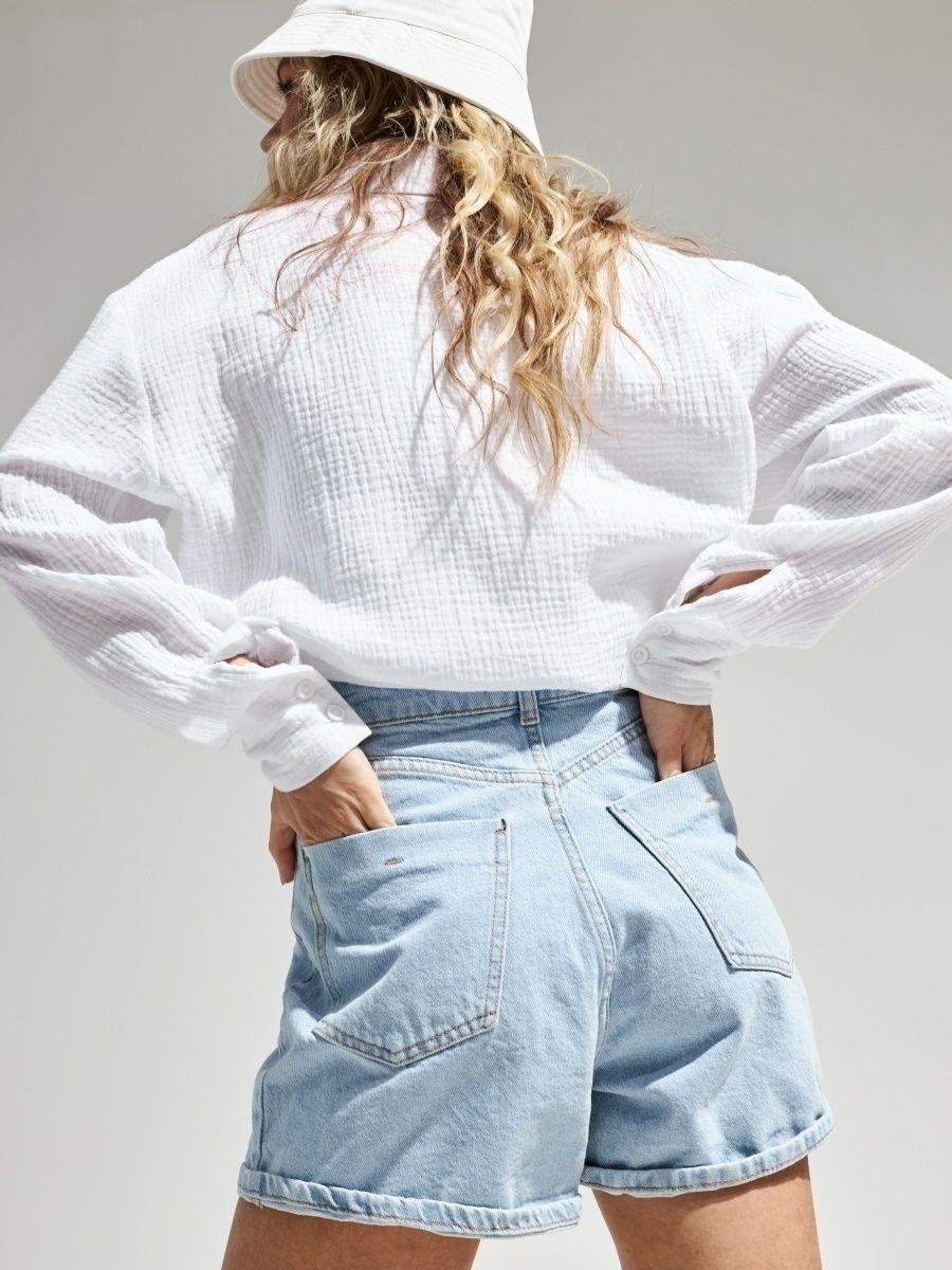Versatile Comfort: Short or Oversized Muslin Blouse