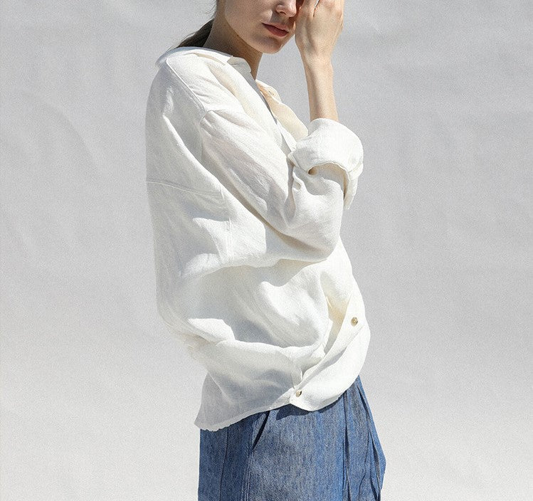 Women's Classic Linen Button-Down Shirt