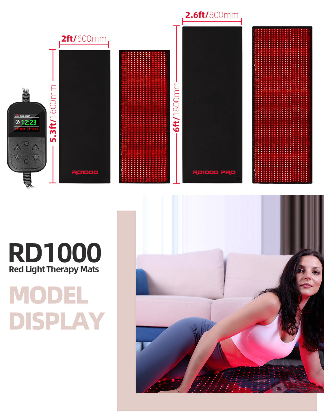 Red and Infrared Light Therapy Mat