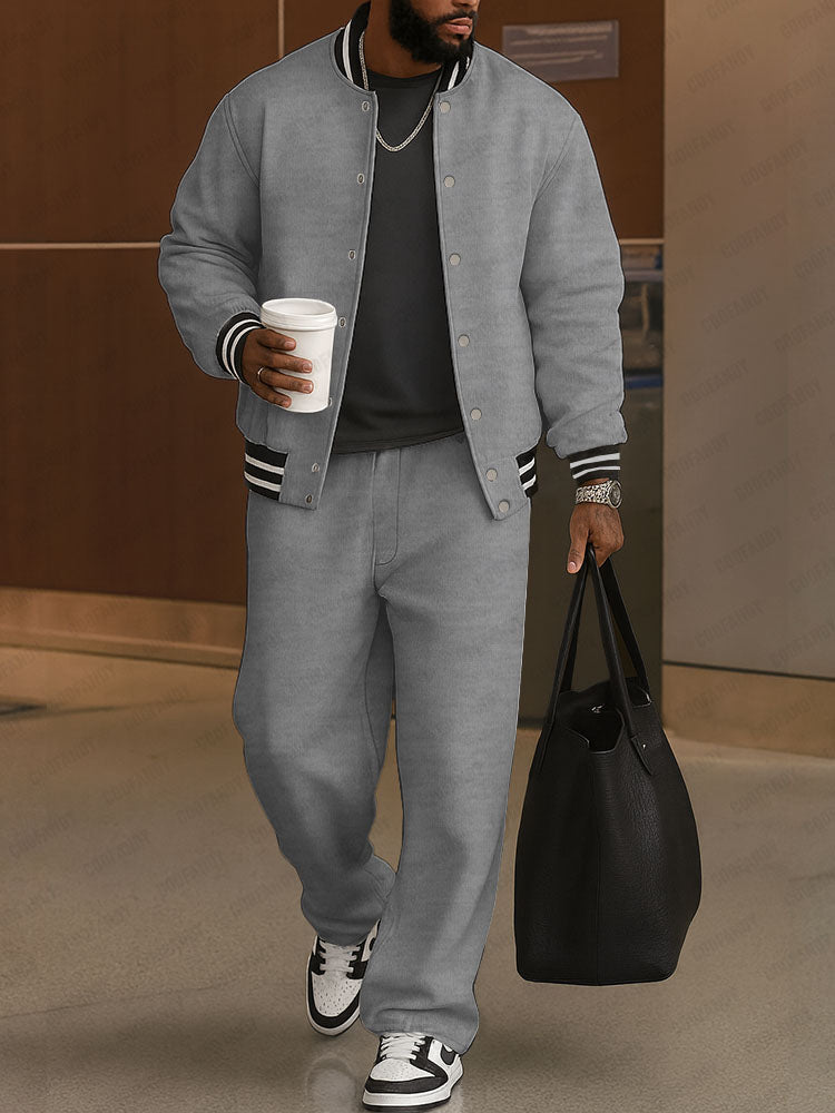 Classic Striped Jacket Pants Set