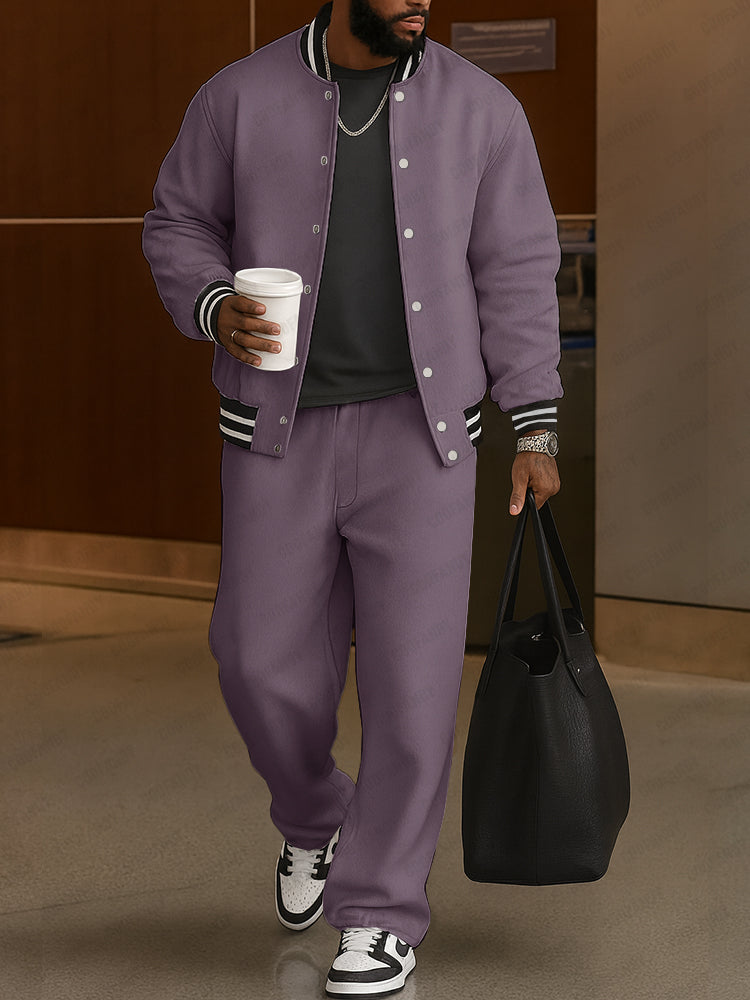 Classic Striped Jacket Pants Set