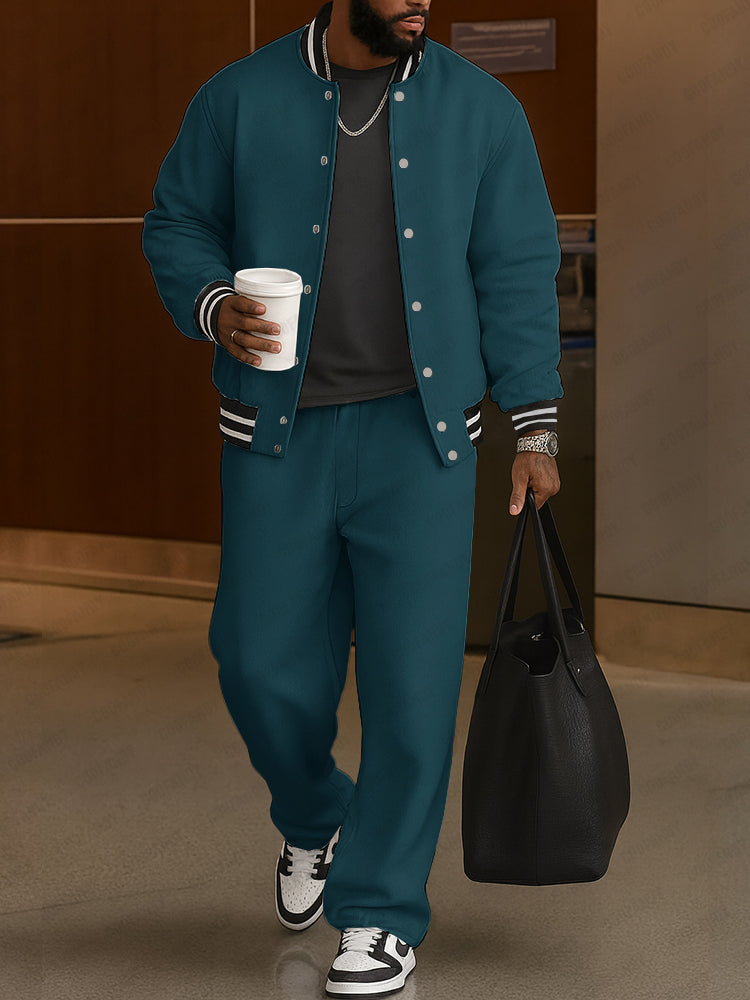 Classic Striped Jacket Pants Set