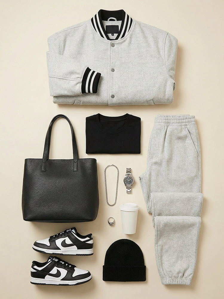Classic Striped Jacket Pants Set
