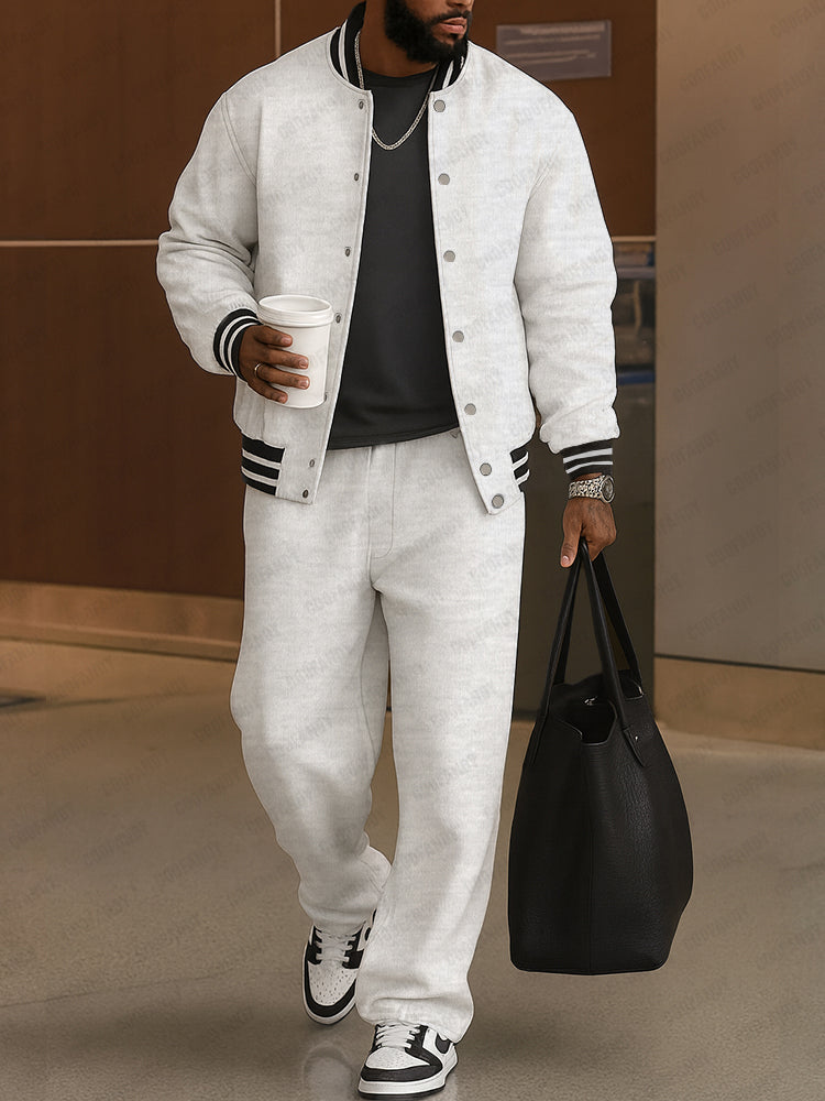Classic Striped Jacket Pants Set
