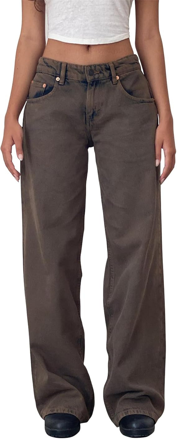 Women’s Low-Rise Vintage Wide Leg Jeans