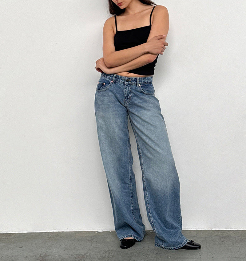Women’s Low-Rise Vintage Wide Leg Jeans