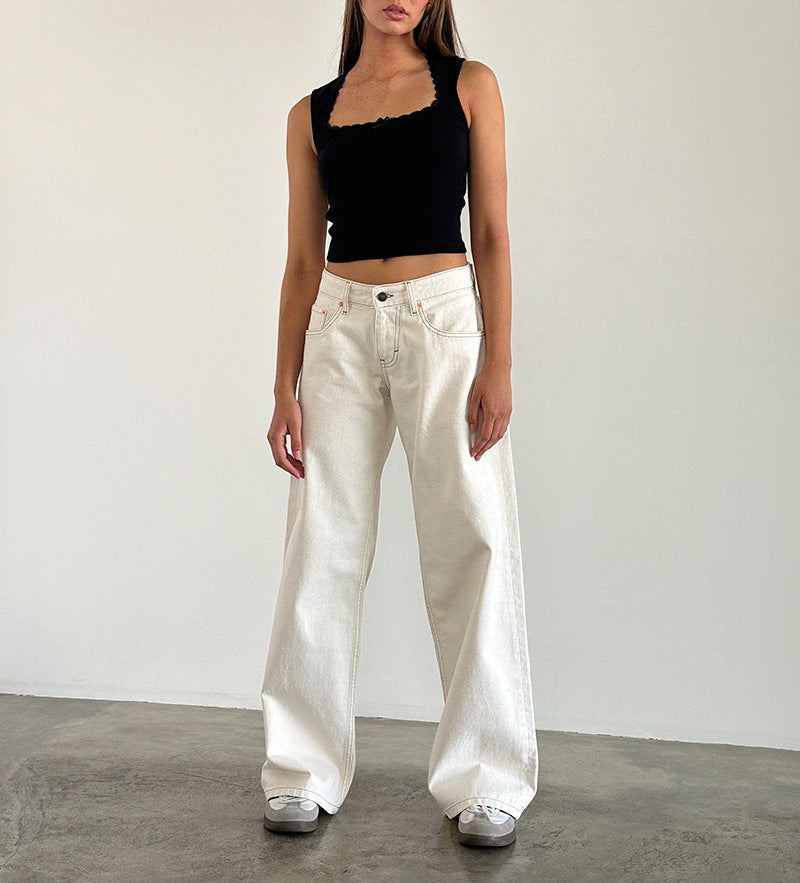 Women’s Low-Rise Vintage Wide Leg Jeans