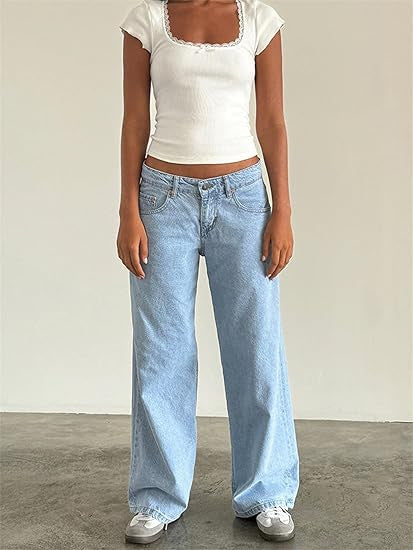 Women’s Low-Rise Vintage Wide Leg Jeans
